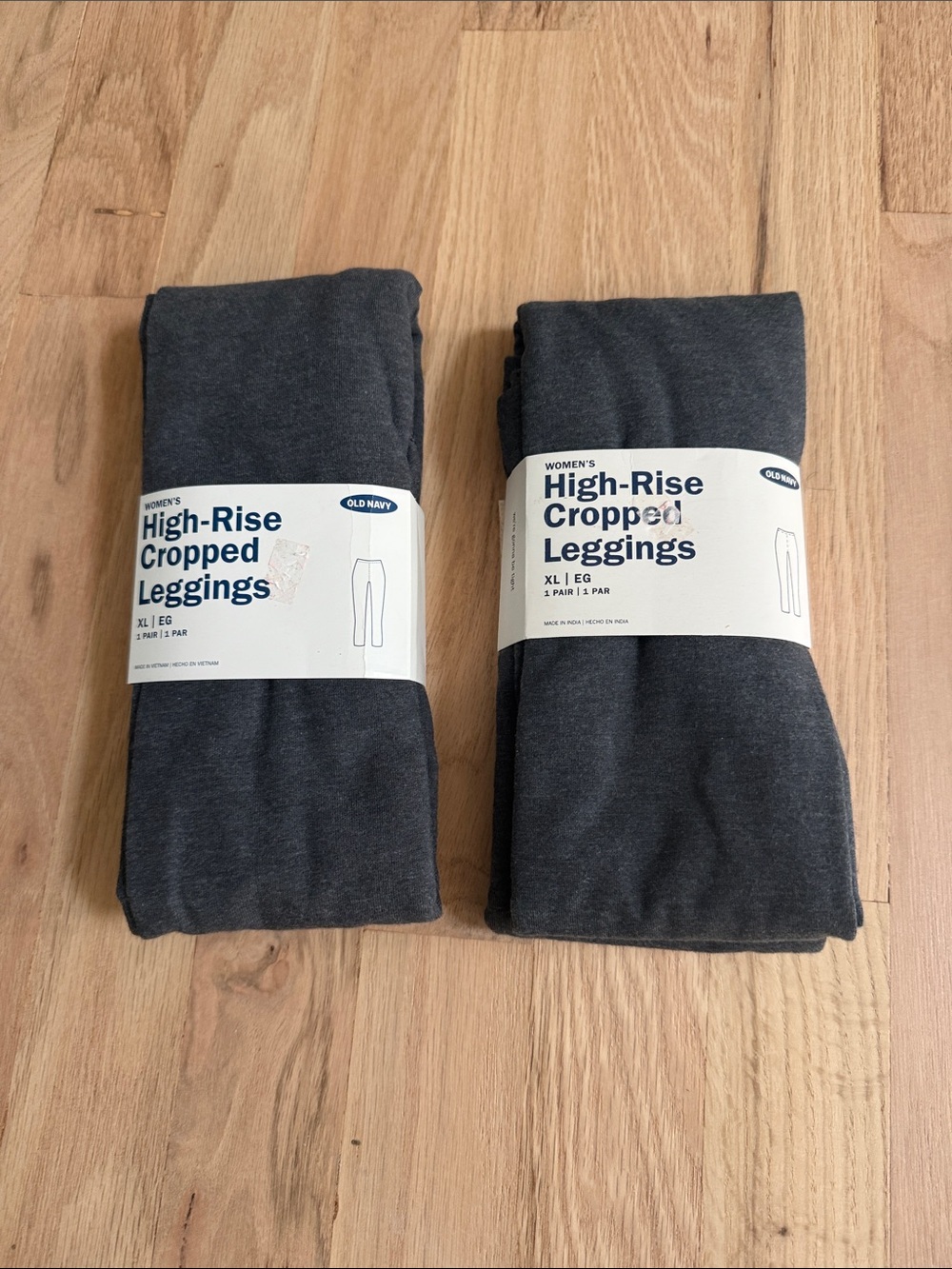 OLD NAVY Women's High-Rise Cropped Leggings (2)  - Charcoal, Size XL (16-18)